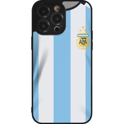 iPhone 14 Pro Max Case Hülle - Silikon schwarz Argentinien 2022 personalisierbares Fussballtrikot