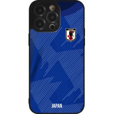 Coque iPhone 14 Pro Max - Silicone rigide noir Maillot de football Japon 2022 personnalisable