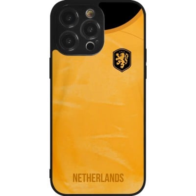 iPhone 14 Pro Max Case Hülle - Silikon schwarz Holland 2022 personalisierbares Fußballtrikot