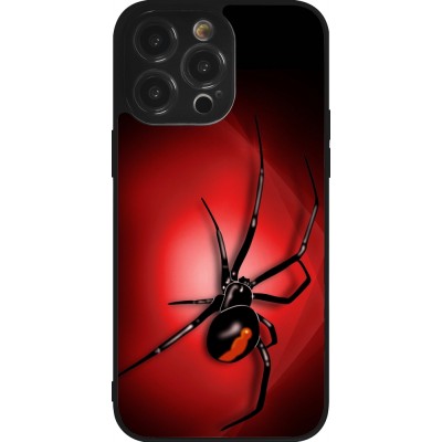 Coque iPhone 14 Pro Max - Silicone rigide noir Halloween 2023 spider black widow