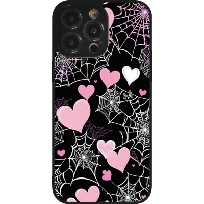 Coque iPhone 14 Pro Max - Silicone rigide noir Halloween 2024 girly