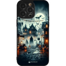 Coque iPhone 14 Pro Max - Silicone rigide noir Halloween Spookville