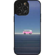 Coque iPhone 14 Pro Max - Silicone rigide noir Spring 23 pink bus