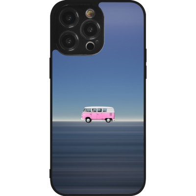 Coque iPhone 14 Pro Max - Silicone rigide noir Spring 23 pink bus