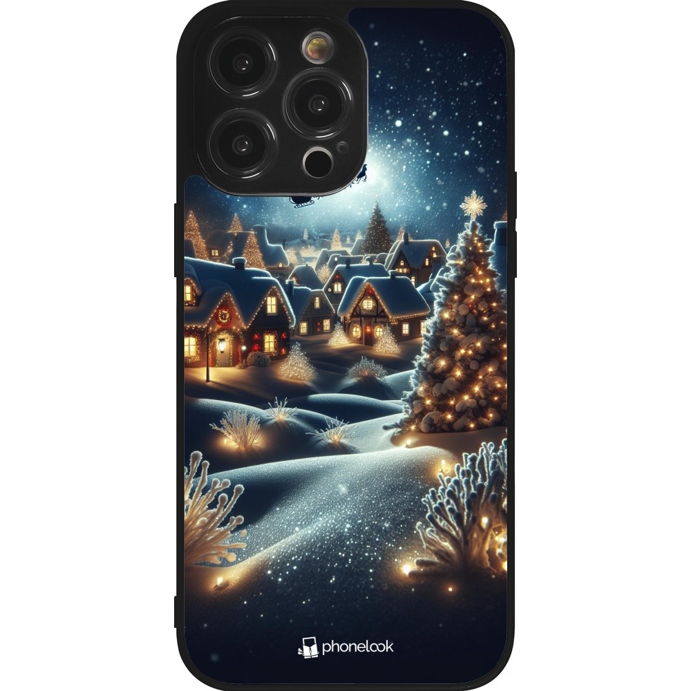 Coque iPhone 14 Pro Max - Silicone rigide noir Noël 2023 Christmas is Coming