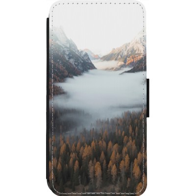 Coque iPhone 14 Pro Max - Wallet noir Autumn 22 forest lanscape