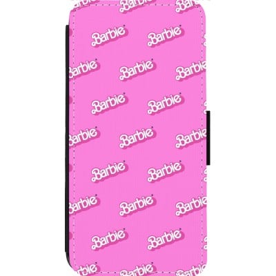 Coque iPhone 14 Pro Max - Wallet noir Barbie Pattern