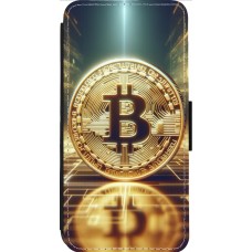 Coque iPhone 14 Pro Max - Wallet noir Bitcoin Standing