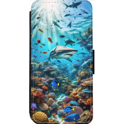 Coque iPhone 14 Pro Max - Wallet noir Bora Bora Mer et Merveilles