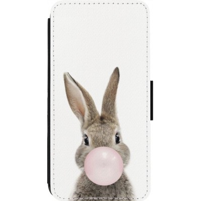 Coque iPhone 14 Pro Max - Wallet noir Easter 2023 bubble gum bunny