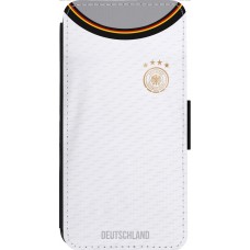 Coque iPhone 14 Pro Max - Wallet noir Maillot de football Allemagne 2022 personnalisable