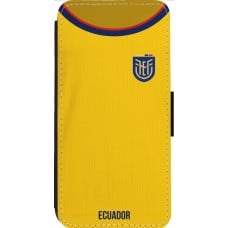 Coque iPhone 14 Pro Max - Wallet noir Maillot de football Equateur 2022