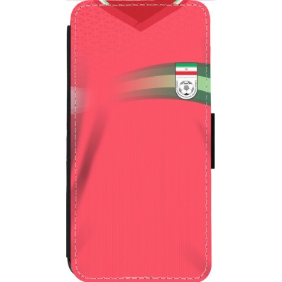 iPhone 14 Pro Max Case Hülle - Wallet schwarz Iran 2022 personalisierbares Fussballtrikot