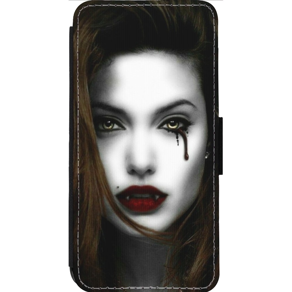 Coque iPhone 14 Pro Max - Wallet noir Halloween 2023 gothic vampire