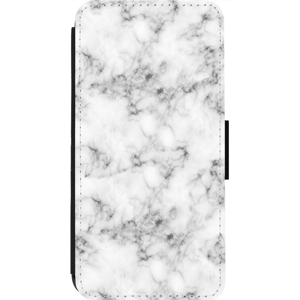 Coque iPhone 14 Pro Max - Wallet noir Marble 01