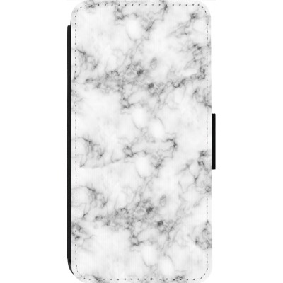 Coque iPhone 14 Pro Max - Wallet noir Marble 01