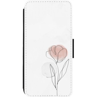 Coque iPhone 14 Pro Max - Wallet noir Spring 23 minimalist flower