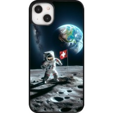 Coque iPhone 14 Plus - Astro Suisse sur lune