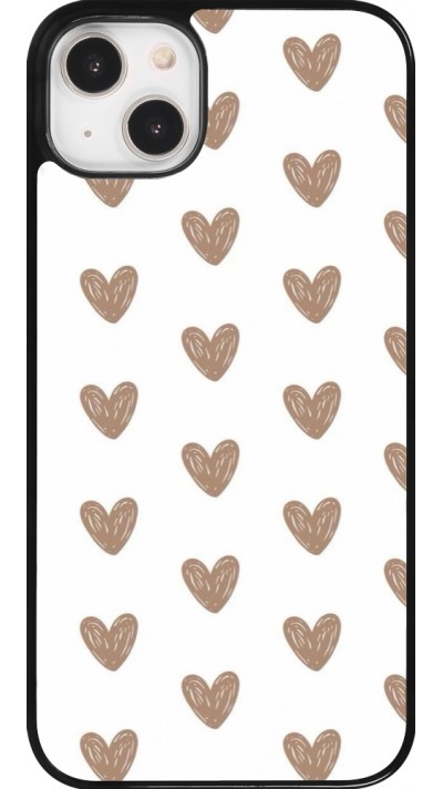 iPhone 14 Plus Case Hülle - Autumn 2024 brown hearts