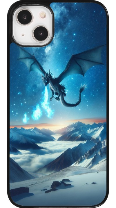 Coque iPhone 14 Plus - Dragon nocturne montagne