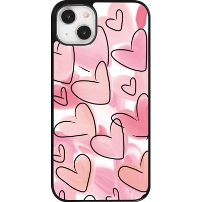 Coque iPhone 14 Plus - Easter 2023 pink hearts