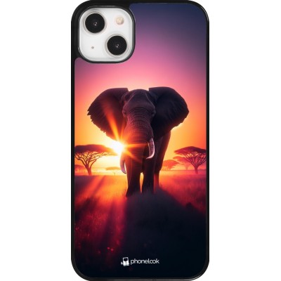 Coque iPhone 14 Plus - Elephant Sunrise Beauty