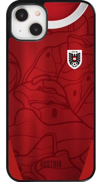 Coque iPhone 14 Plus - Maillot de football Autriche personnalisable