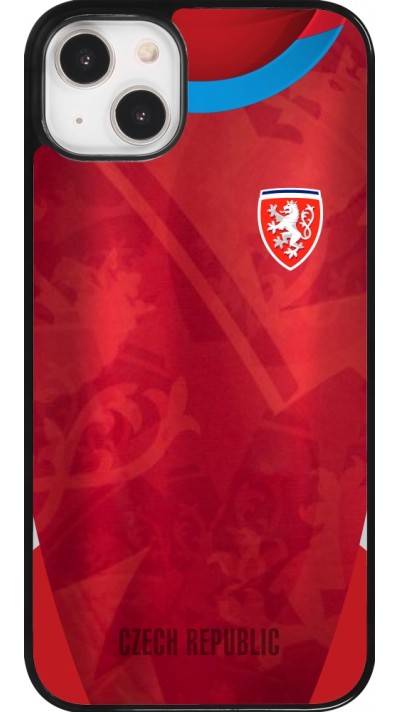 Coque iPhone 14 Plus - Maillot de football République Tchèque personnalisable