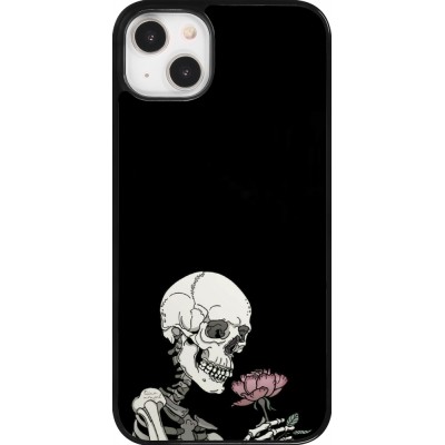 Coque iPhone 14 Plus - Halloween 2023 rose and skeleton