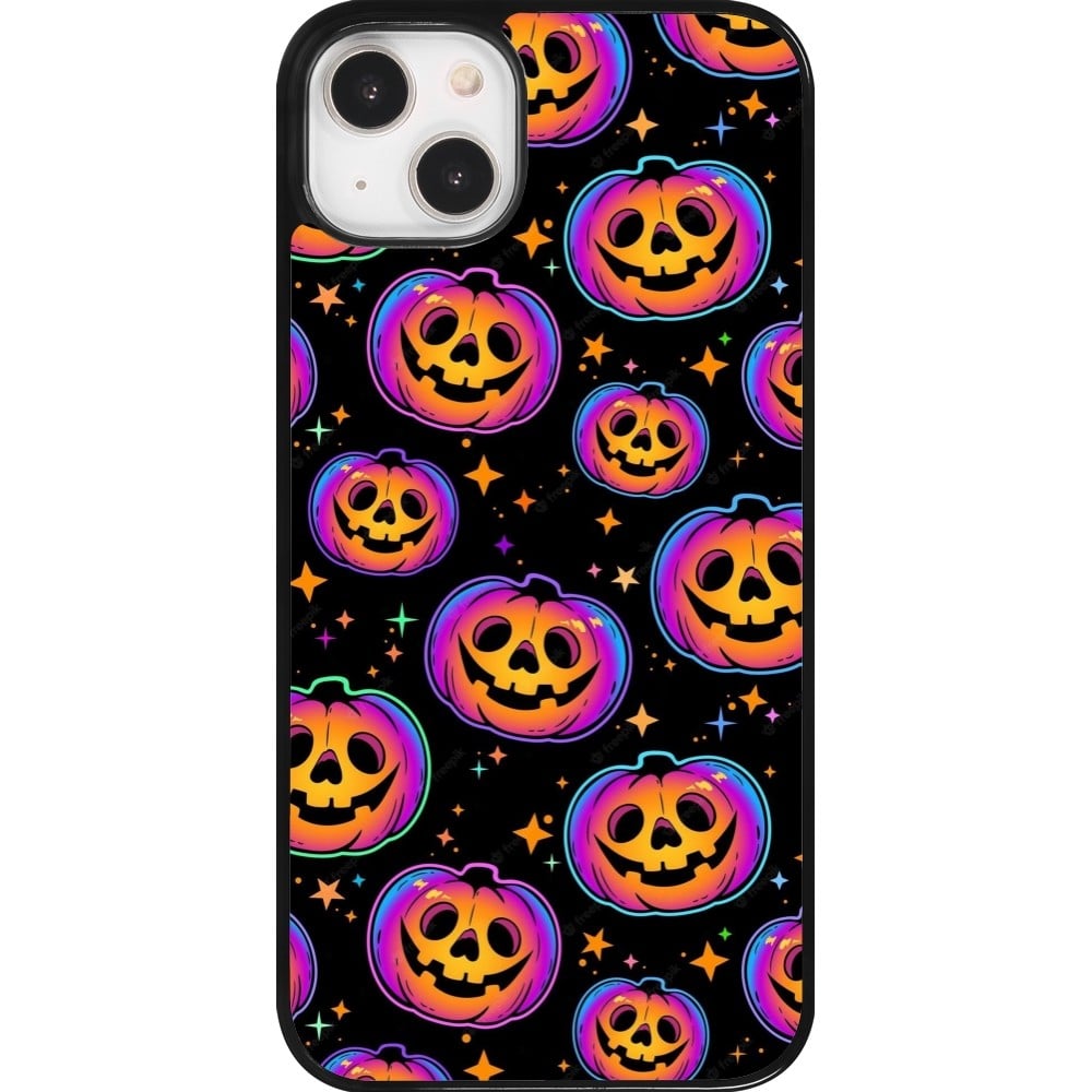 Coque iPhone 14 Plus - Halloween 2024 rainbow pumpkins