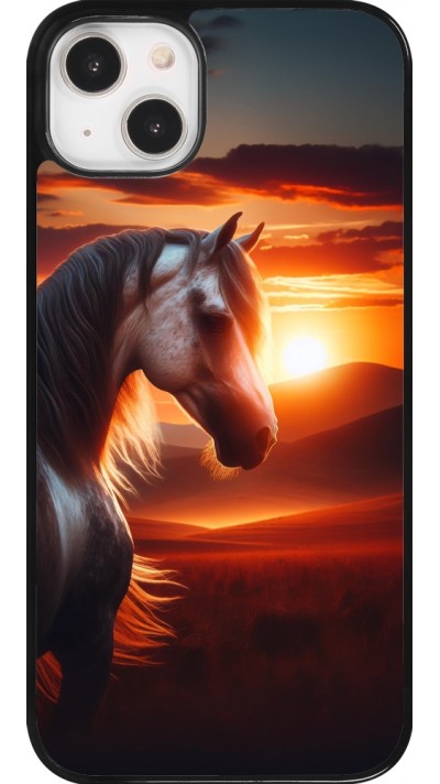 Coque iPhone 14 Plus - Majestic Sunset Horse