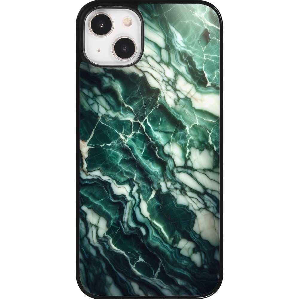 Coque iPhone 14 Plus - Marbre vert majestueux