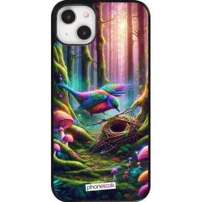 Coque iPhone 14 Plus - Oiseau Nid Forêt