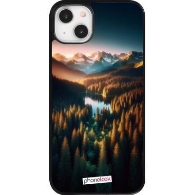 Coque iPhone 14 Plus - Sunset Forest Lake