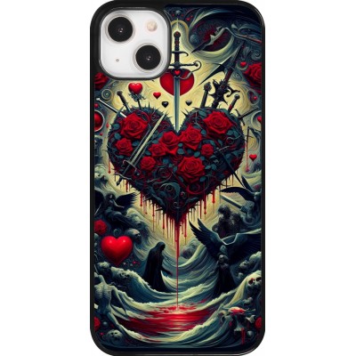 Coque iPhone 14 Plus - Dark Love Coeur Sang