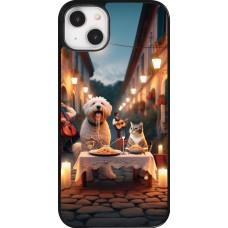 Coque iPhone 14 Plus - Valentine 2024 Dog & Cat Candlelight