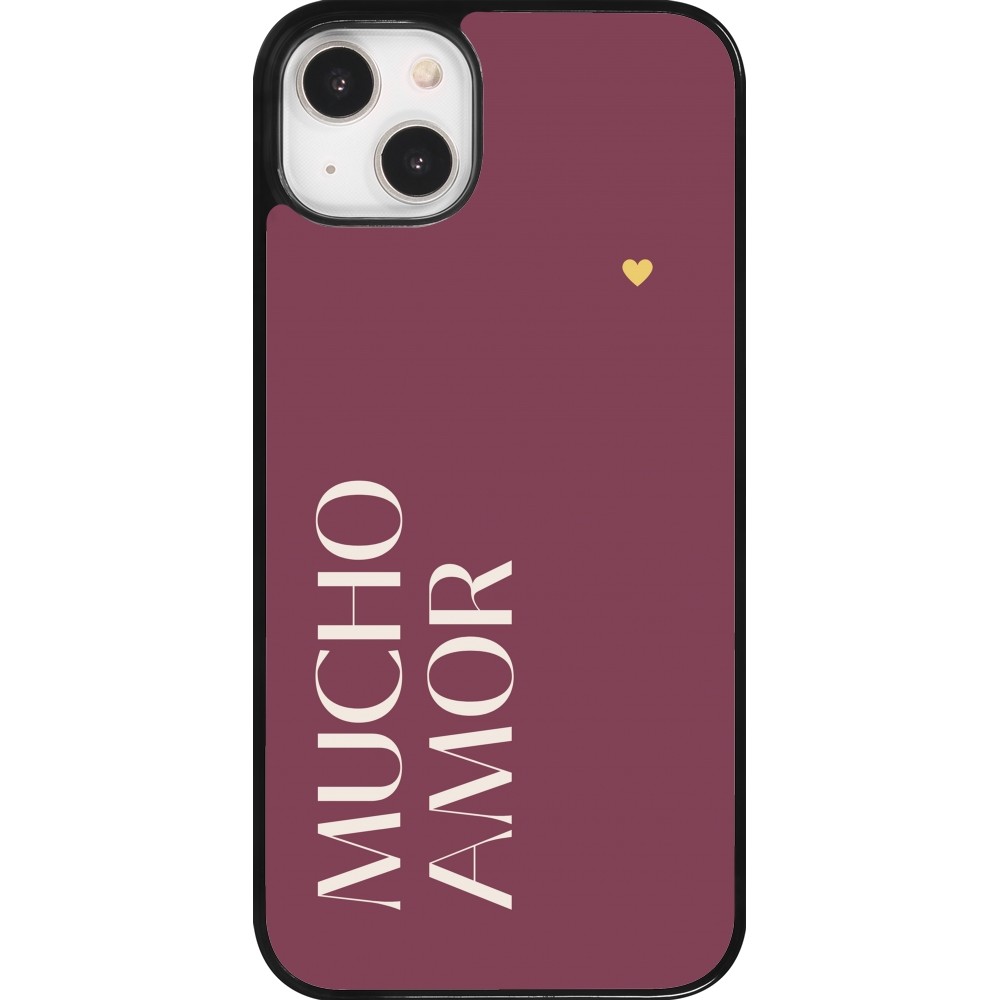 Coque iPhone 14 Plus - Valentine 2024 mucho amor rosado