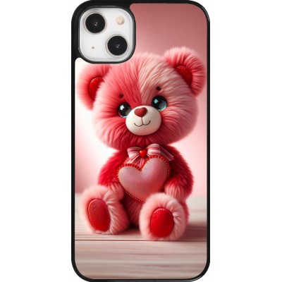 Coque iPhone 14 Plus - Valentine 2024 Ourson rose