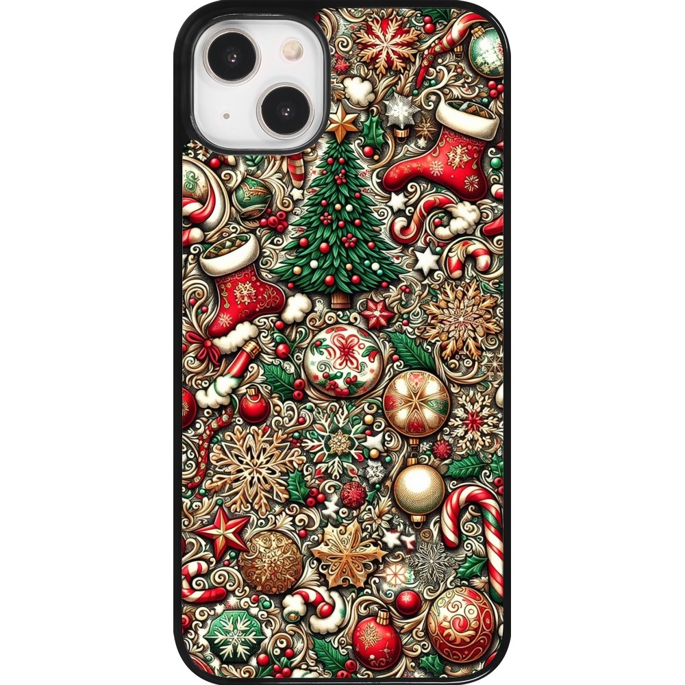 Coque iPhone 14 Plus - Noël 2023 micro pattern