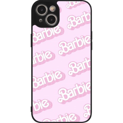 Coque iPhone 14 Plus - Silicone rigide noir Barbie light pink pattern