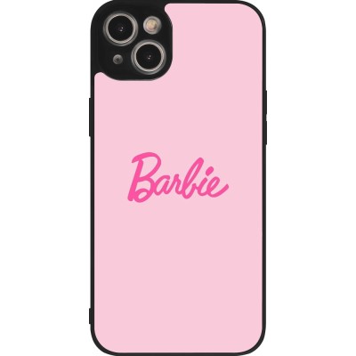 Coque iPhone 14 Plus - Silicone rigide noir Barbie Text