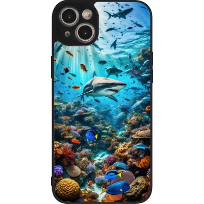 Coque iPhone 14 Plus - Silicone rigide noir Bora Bora Mer et Merveilles