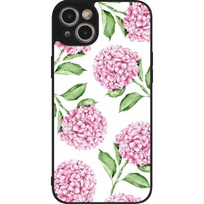 Coque iPhone 14 Plus - Silicone rigide noir Easter 2024 pink flowers