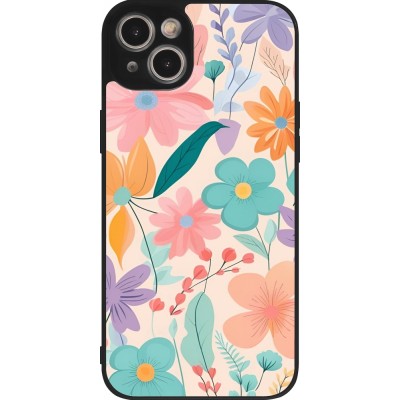 Coque iPhone 14 Plus - Silicone rigide noir Easter 2024 spring flowers