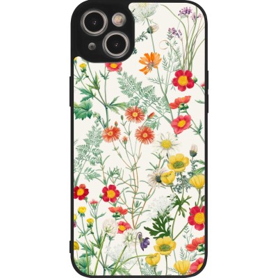 Coque iPhone 14 Plus - Silicone rigide noir Flora Botanical Wildlife