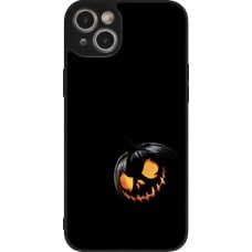 Coque iPhone 14 Plus - Silicone rigide noir Halloween 2023 discreet pumpkin