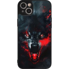 Coque iPhone 14 Plus - Silicone rigide noir Halloween 2024 mad werewolf