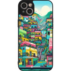 Coque iPhone 14 Plus - Silicone rigide noir Medellin Comuna 13 Art