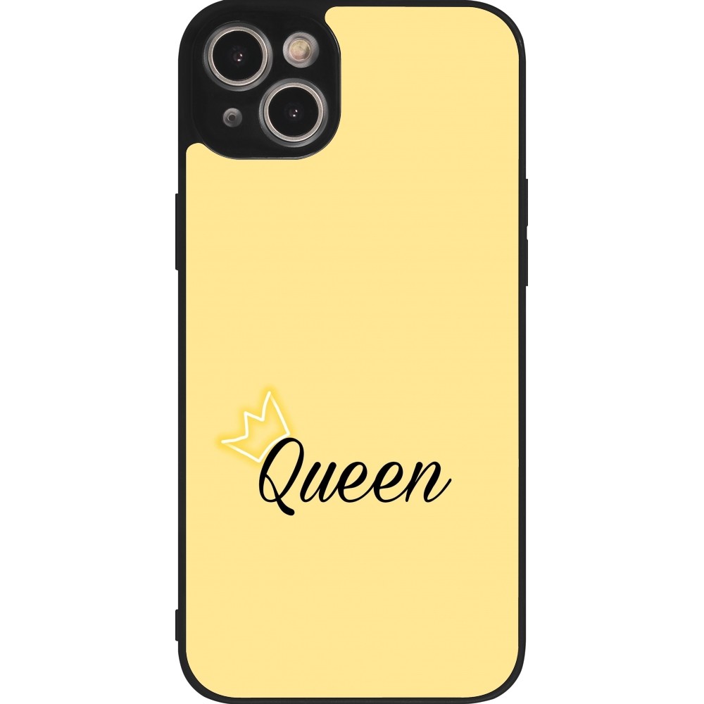 Coque iPhone 14 Plus - Silicone rigide noir Mom 2024 Queen