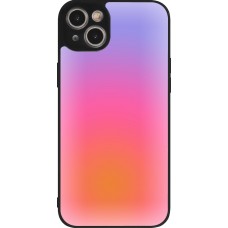 Coque iPhone 14 Plus - Silicone rigide noir Orange Pink Blue Gradient